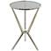 Rory 16 1/4"W Silver Hourglass Tripod Metal Accent Table