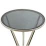 Rory 16 1/4"W Silver Hourglass Tripod Metal Accent Table