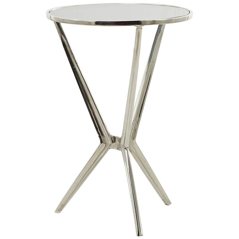 Image 4 Rory 16 1/4"W Silver Hourglass Tripod Metal Accent Table more views