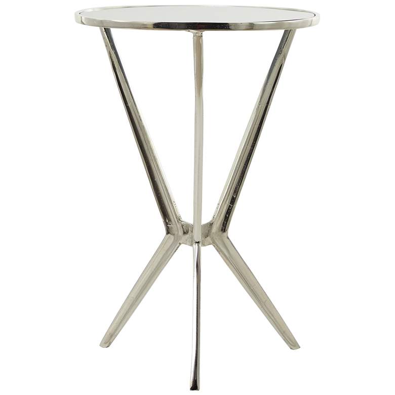 Image 5 Rory 16 1/4"W Silver Hourglass Tripod Metal Accent Table more views