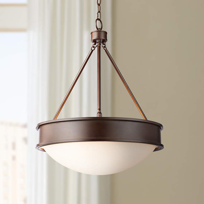 Image 1 Rory 20 3/4 inch Wide Oil-Rubbed Bronze Bowl Pendant Light