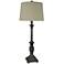 Rory Aged Metal Oversize Candlestick Buffet Lamp