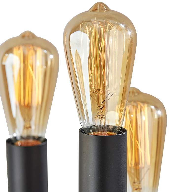 Image 2 Rory Black Metal 6-Light Tripod Accent Table Lamp more views