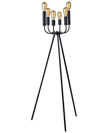 Rory Black Metal Tripod Floor Lamp