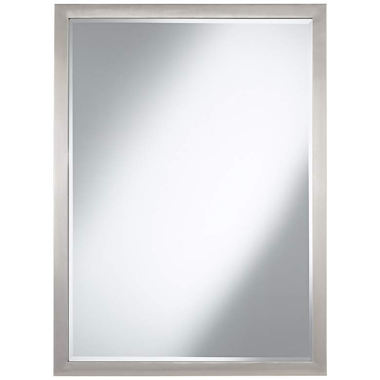 Image 1 Rory Brushed Nickel 40 inch High Metal Wall Mirror