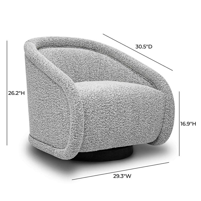 Image 5 Rory Gray Boucle Swivel Armchair more views