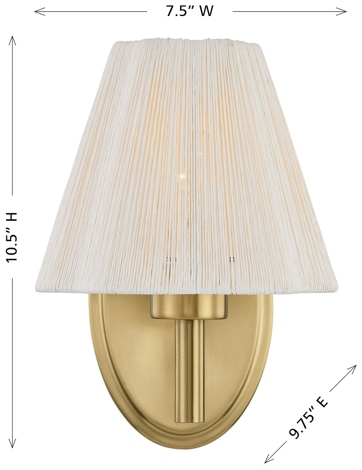 Rosa 1-Light Wall Sconce in Noble Brass by Breegan Jane