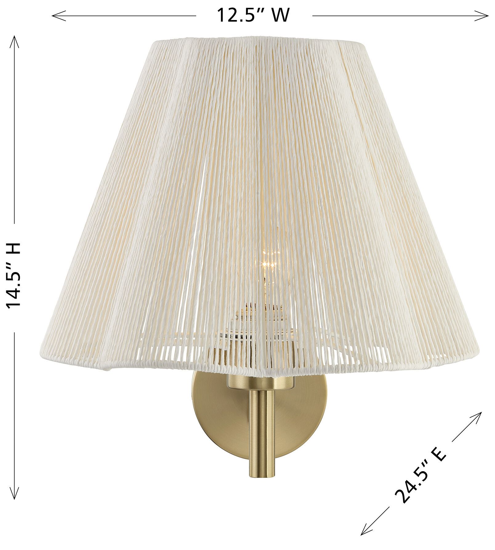 Image 5 Rosa 1-Light Wall Sconce in Noble Brass by Breegan Jane more views