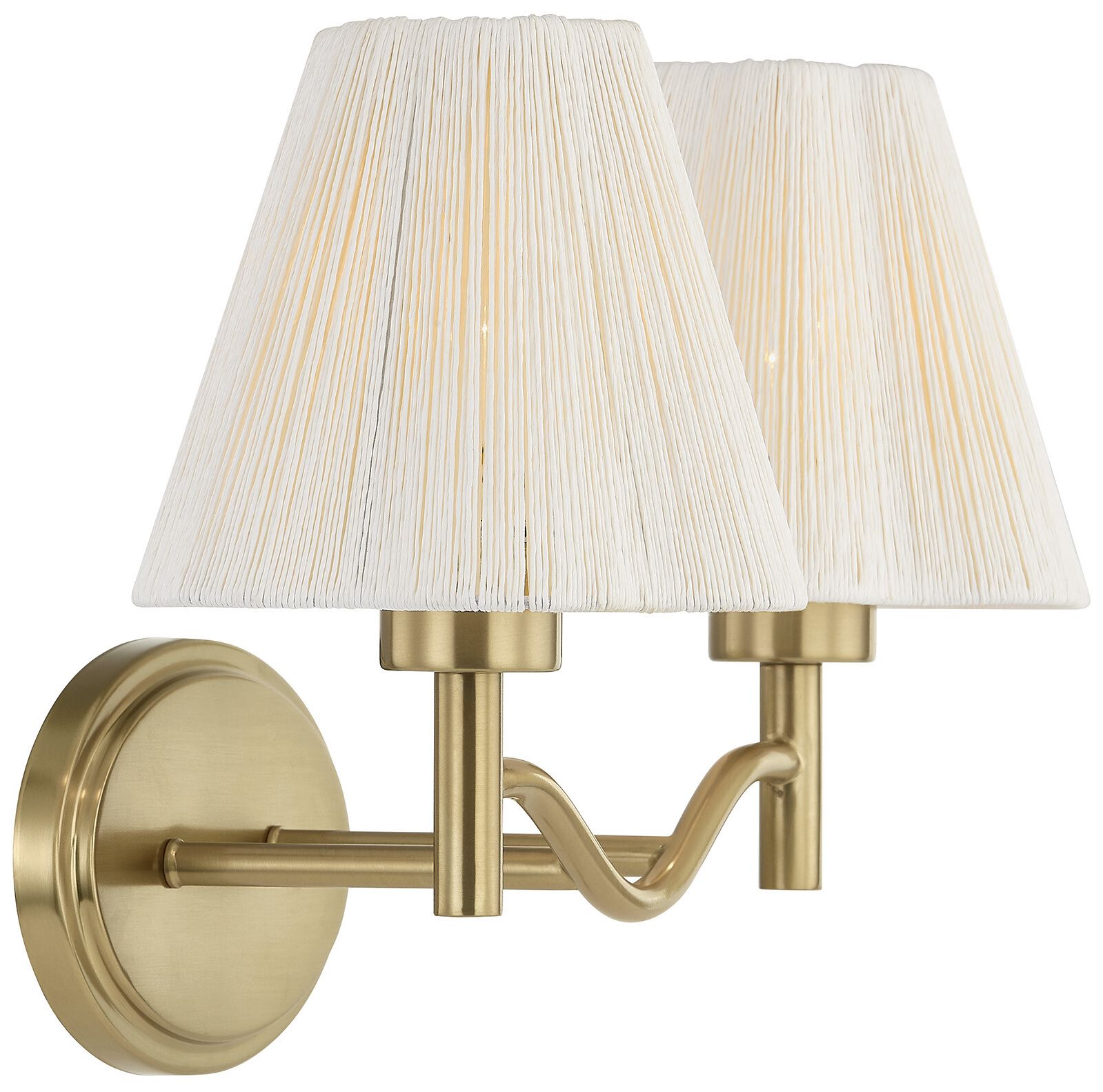 Rosa 2-Light Bathroom Vanity Light in Noble Brass by Breegan Jane