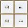Rosa 20" Square 4-Piece Framed Print Wall Art Set