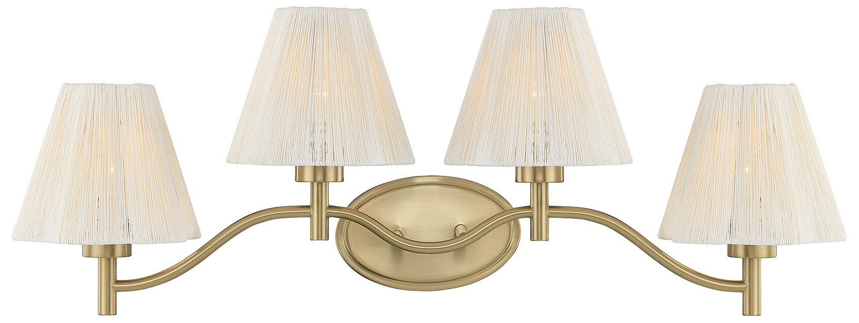 Thumbnail1 of Rosa 4-Light Bathroom Vanity Light in Noble Brass by Breegan Jane