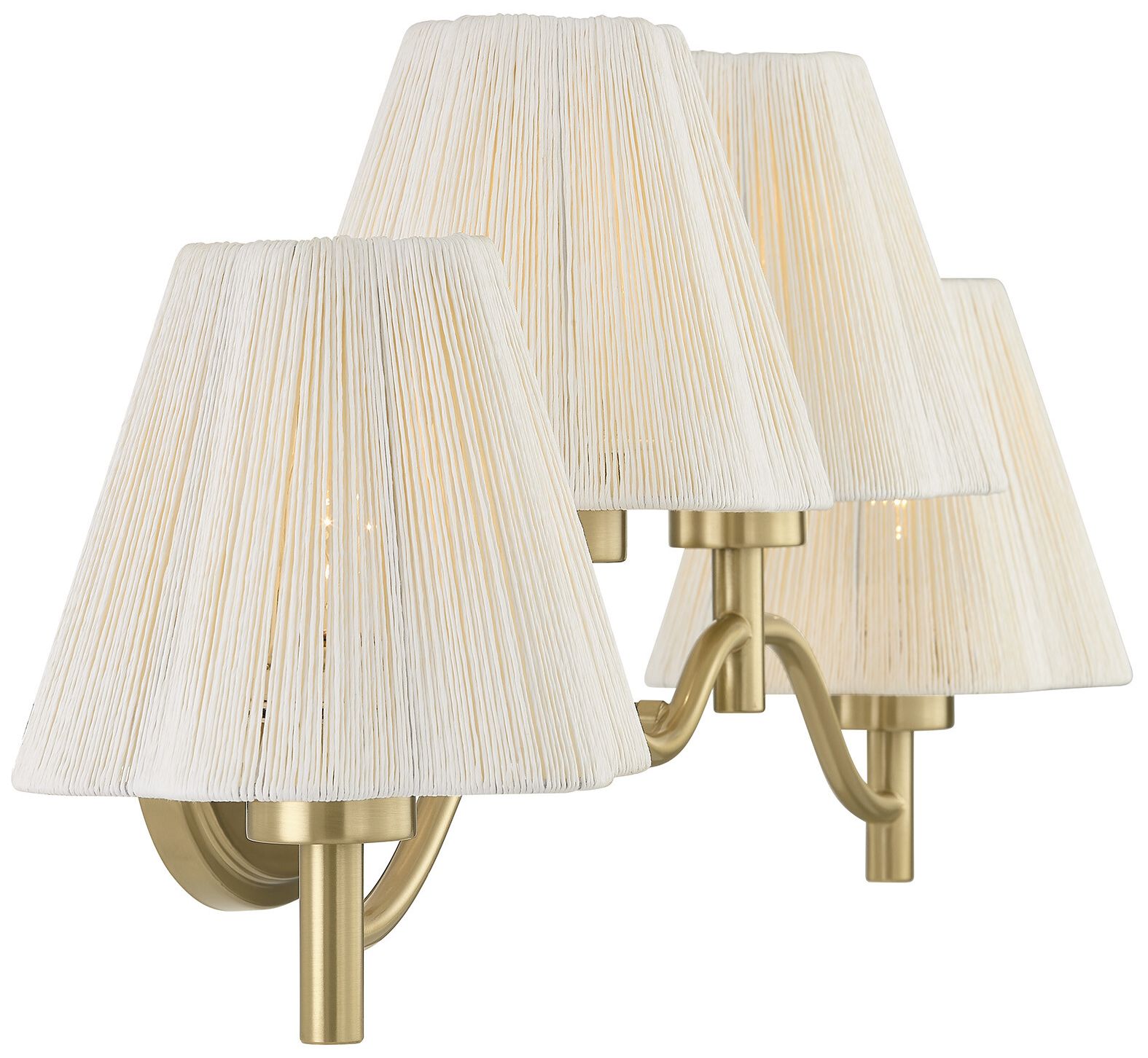 Rosa 4-Light Bathroom Vanity Light in Noble Brass by Breegan Jane