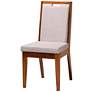 3_Rosa Gray Fabric Walnut Brown Wood 5-Piece Dining Set more views