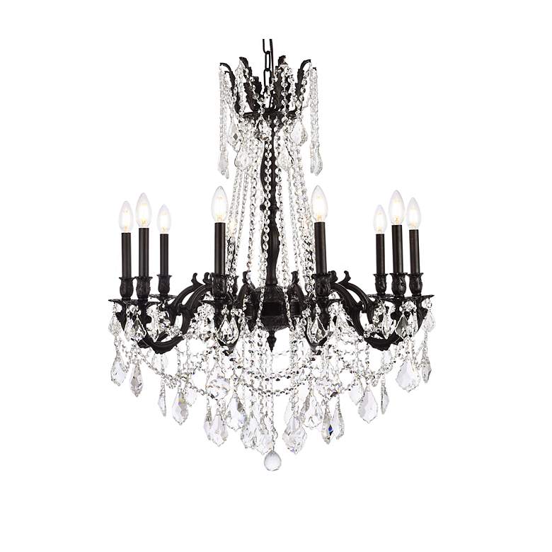 Image 4 Rosalia 10 Lt Dark Bronze Chandelier Clear more views