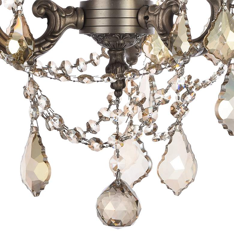 Image 4 Rosalia 13" Pewter and Crystal Candelabra Traditional Ceiling Light more views