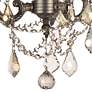 Rosalia 13" Pewter and Crystal Candelabra Traditional Ceiling Light in scene
