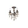 5_Rosalia 13" Pewter and Crystal Candelabra Traditional Ceiling Light more views