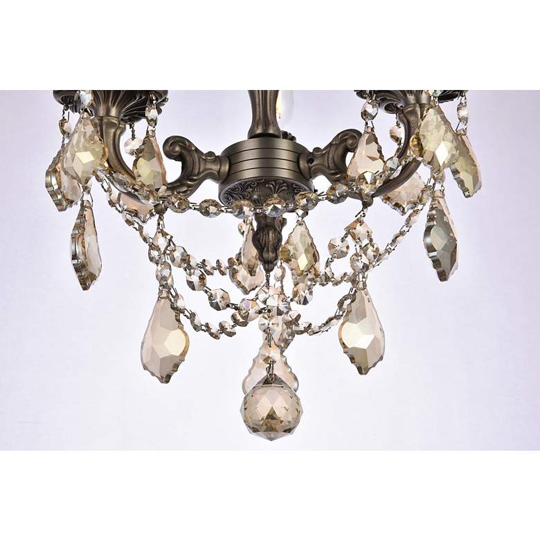 Image 6 Rosalia 13" Pewter and Crystal Candelabra Traditional Ceiling Light more views