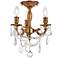 Rosalia 13" Wide French Gold 3-Light Ceiling Light