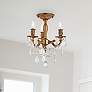 1_Rosalia 13" Wide French Gold 3-Light Ceiling Light
