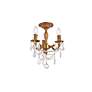 4_Rosalia 13" Wide French Gold 3-Light Ceiling Light more views