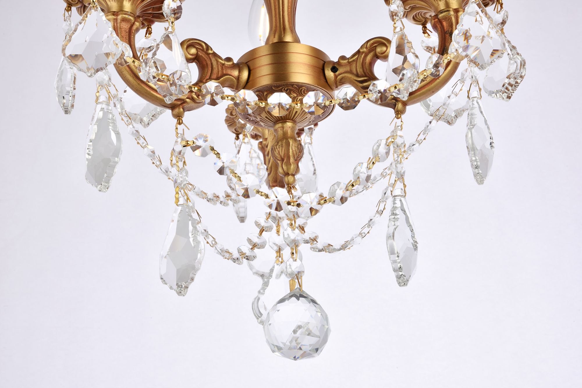 Image 5 Rosalia 13" Wide French Gold 3-Light Ceiling Light more views