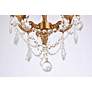 5_Rosalia 13" Wide French Gold 3-Light Ceiling Light more views