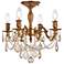 Rosalia 17" Wide French Gold 4-Light Ceiling Light