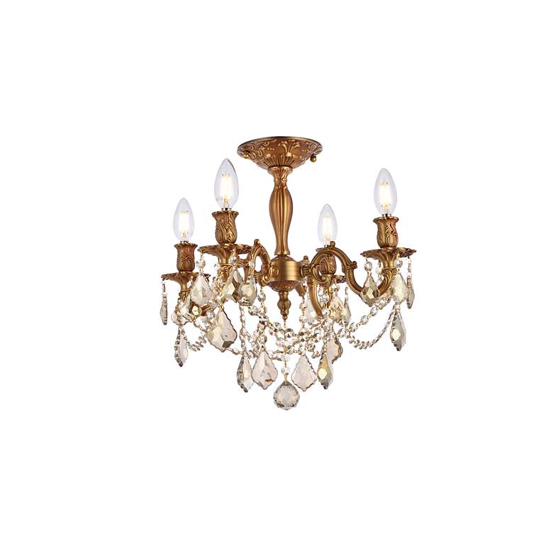 Image 4 Rosalia 17" Wide French Gold 4-Light Ceiling Light more views