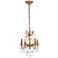 Rosalia 17" Wide French Gold Crystal 4-Light Pendant