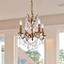 2_Rosalia 17" Wide French Gold Crystal 4-Light Pendant