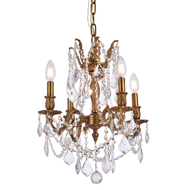 Image 5 Rosalia 17" Wide French Gold Crystal 4-Light Pendant more views