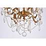 6_Rosalia 17" Wide French Gold Crystal 4-Light Pendant more views