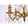 Rosalia 17" Wide French Gold Crystal 4-Light Pendant in scene