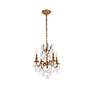 Rosalia 17" Wide French Gold Crystal 4-Light Pendant in scene