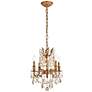 2_Rosalia 17"W French Gold and Crystal 4-Light Pendant Light