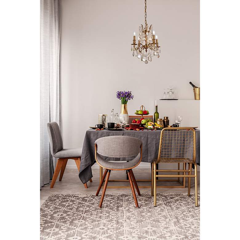 Image 3 Rosalia 17"W French Gold and Crystal 4-Light Pendant Light more views