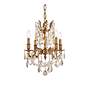 4_Rosalia 17"W French Gold and Crystal 4-Light Pendant Light more views
