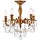 Rosalia 18" Wide French Gold 5-Light Ceiling Light