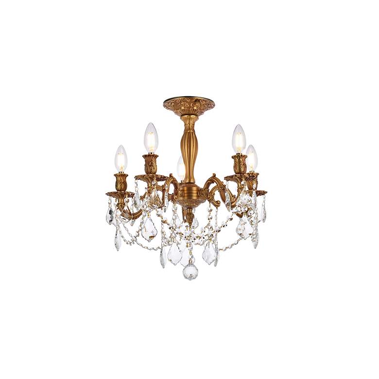 Image 5 Rosalia 18" Wide French Gold 5-Light Ceiling Light more views