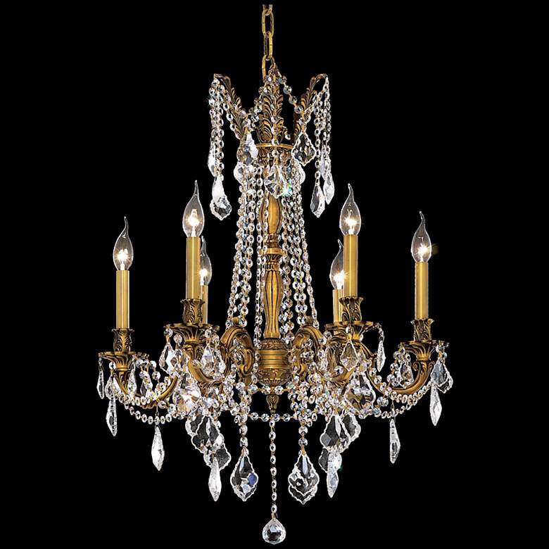 Image 1 Rosalia 23" Wide French Gold 6-Light Chandelier