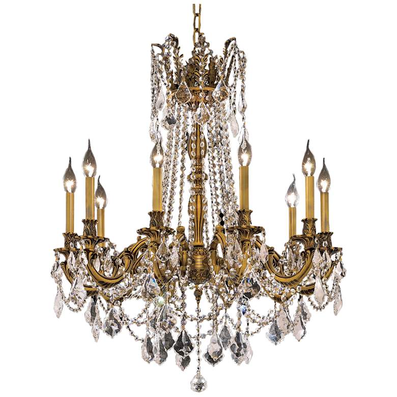 Image 1 Rosalia 28" Wide French Gold 10-Light Chandelier