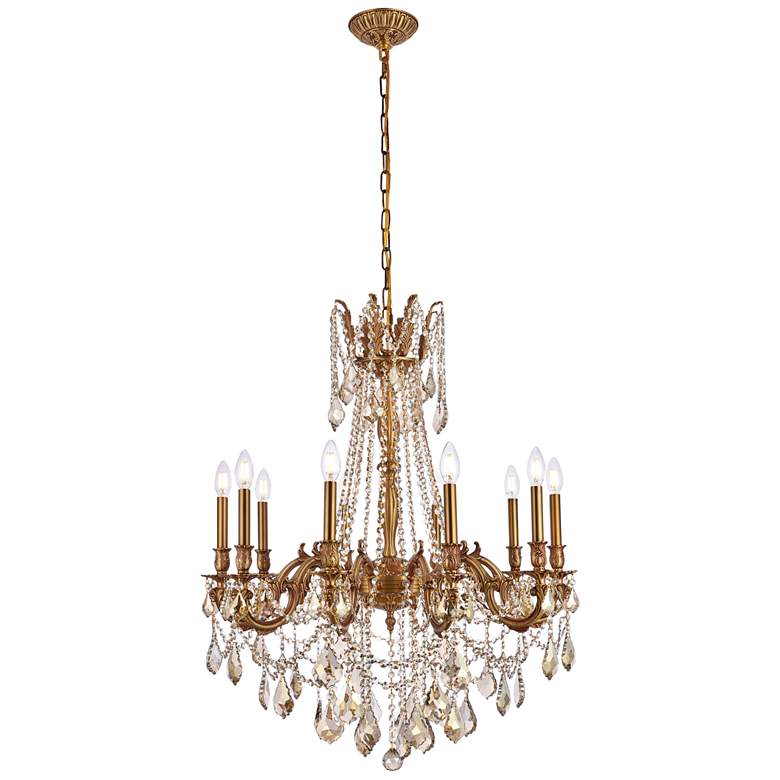 Image 3 Rosalia 28 inch Wide French Gold Crystal 10-Light Chandelier more views