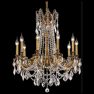 Rosalia 28" Wide French Gold 10-Light Chandelier
