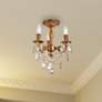 1_Rosalia 3 Lt French Gold Flush Mount Golden Teak