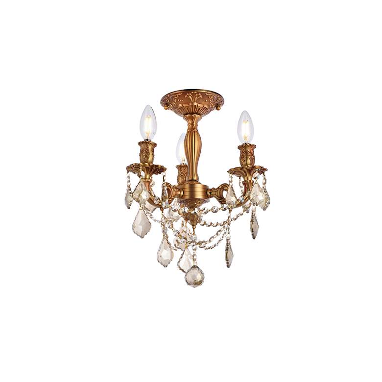 Image 4 Rosalia 3 Lt French Gold Flush Mount Golden Teak more views