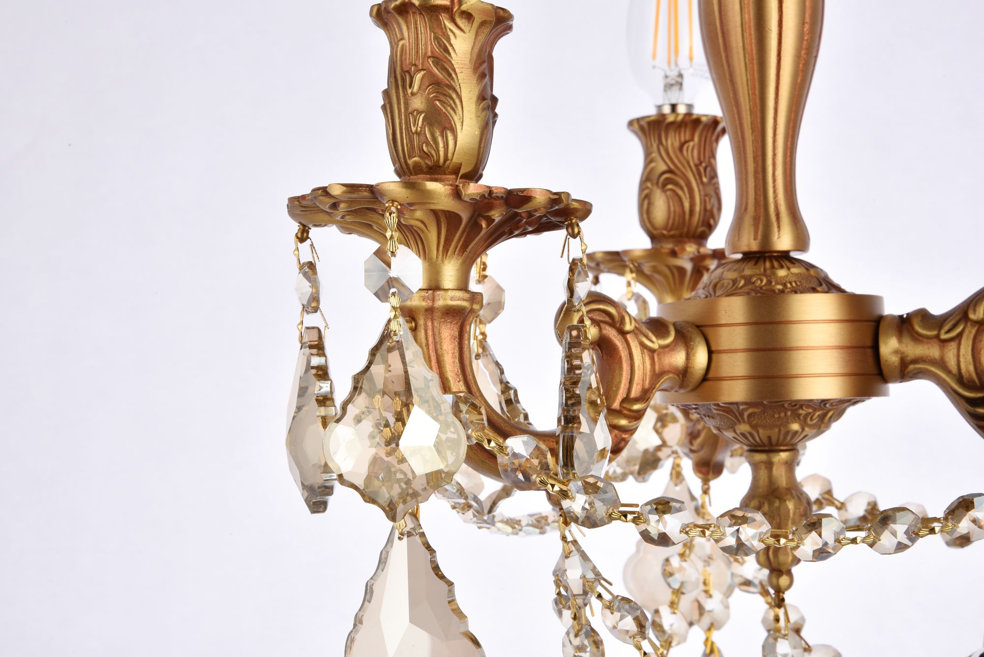 Image 7 Rosalia 3 Lt French Gold Flush Mount Golden Teak more views