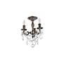 Rosalia 3 Lt Pewter Flush Mount Clear
