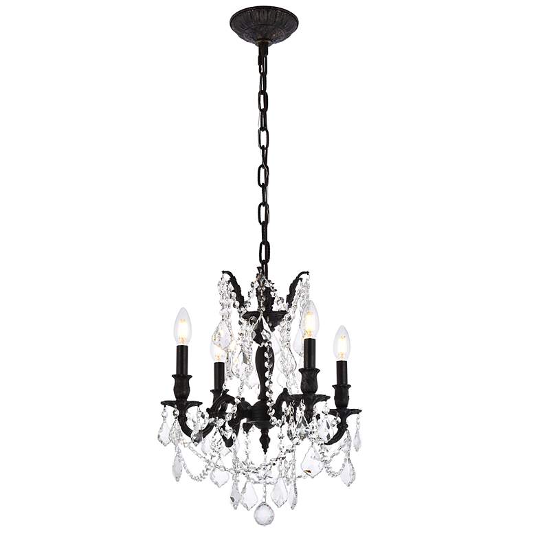 Image 2 Rosalia 4 Lt Dark Bronze Pendant Clear