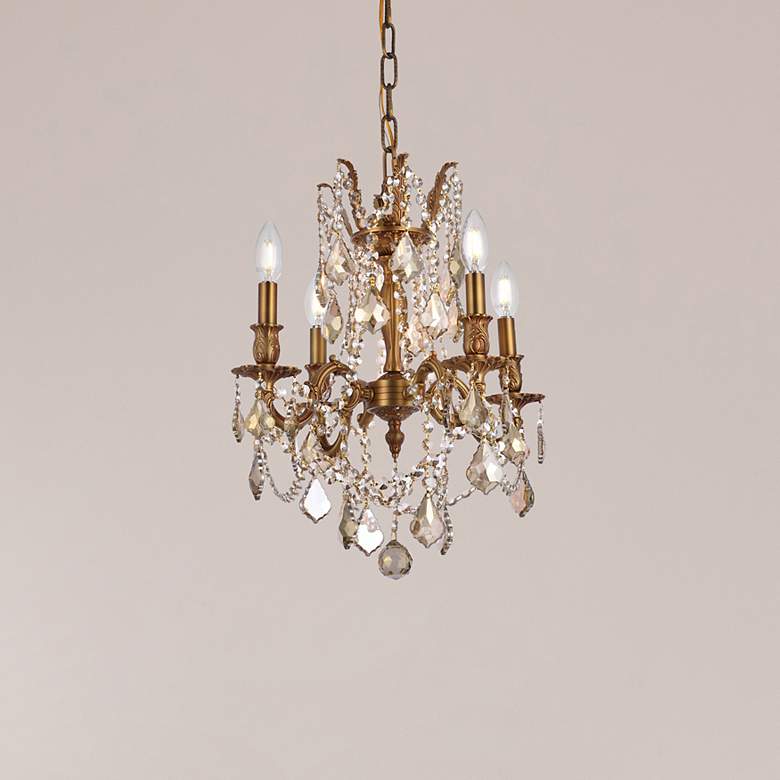 Image 1 Rosalia 4 Lt French Gold Pendant Golden Teak